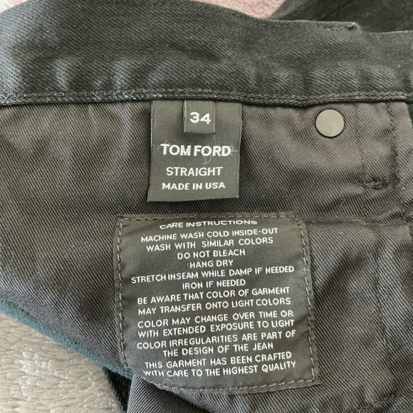 Tom Ford Black Stretch Straight Fit Denim - Picture 10 of 14